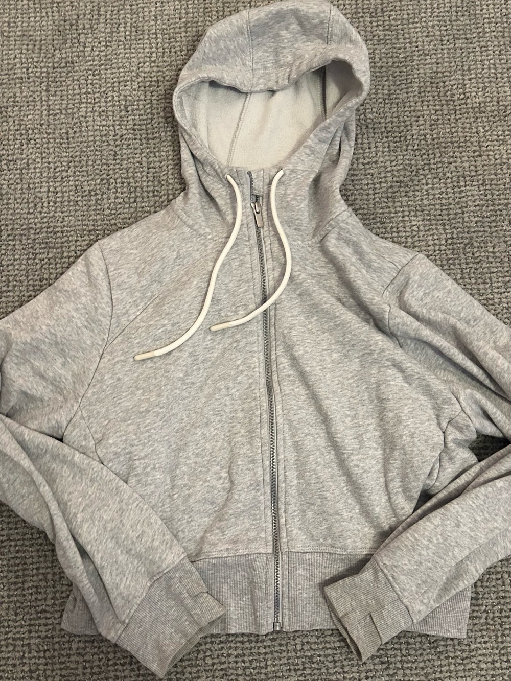 Women’s All in Motion Heather Gray Full-Zip Hoodie Sweater - Gray